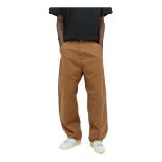 Carhartt Wip Trousers Brown, Herr