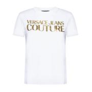 Versace Jeans Couture Vit T-shirt med Logo Print White, Dam