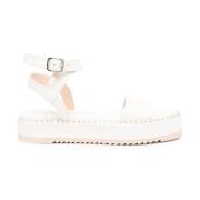 AGL Vita Casual Öppna Platta Sandaler White, Dam