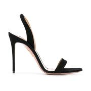 Aquazzura Eleganta svarta öppna höga klackar Black, Dam