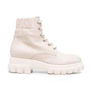 AGL Rosa Casual Låg Klack Booties Pink, Dam