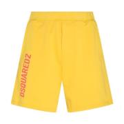 Dsquared2 Ljusgula avslappnade shorts Yellow, Herr