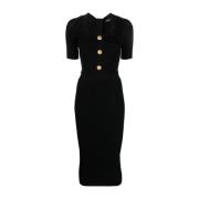 Balmain Midi Dresses Black, Dam