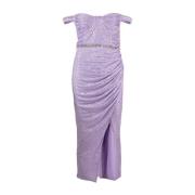 Self Portrait Midi Dresses Purple, Dam