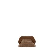 THEMOIRè Brun Vävd Halm Clutch Väska Brown, Dam