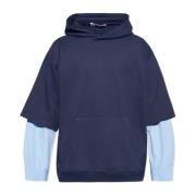 Marni Hoodie med dubbla ärmar Blue, Herr