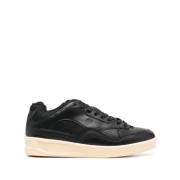 Jil Sander Elegant Svart Låg Sneakers Black, Herr