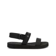 Giuseppe Zanotti Flat Sandals Black, Herr