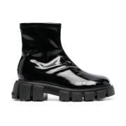 Love Moschino Casual Svarta Ankelboots för Kvinnor Black, Dam