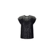 Elisabetta Franchi Broderad Skjorta Black, Dam