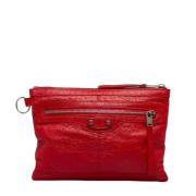 Balenciaga Vintage Pre-owned Laeder kuvertvskor Red, Dam