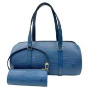 Louis Vuitton Vintage Pre-owned Laeder totevskor Blue, Dam