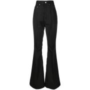 Rick Owens Wide Jeans Black, Dam