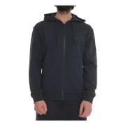 Boss Zetalky Dragkedja Hoodie Sweatshirt Blue, Herr