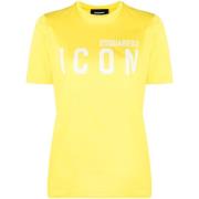 Dsquared2 Gul Casual Dam T-shirt Yellow, Dam