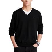 Polo Ralph Lauren Slim Fit Tvättbar Ulltröja Black, Herr