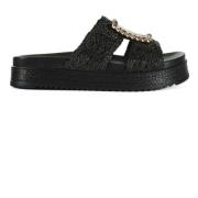 Emanuelle Vee Sliders Black, Dam