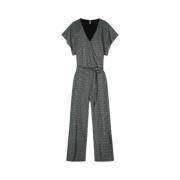 Summum Woman Jumpsuit med vida ben och kimonoärmar Black, Dam