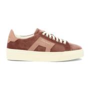 Santoni Sneakers med dubbelspänne i sammet Multicolor, Dam