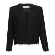 IRO Elegant Fringed Jacket Black, Dam