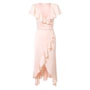 Philosophy di Lorenzo Serafini Elegant Ruffle Satinklänning Pink, Dam