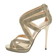 Jimmy Choo Pre-owned Pre-owned Laeder sandaler Gray, Dam