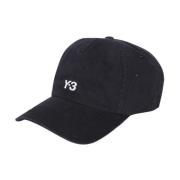 Y-3 Vit Böjd Skärm Keps Black, Herr