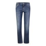 Dolce & Gabbana Blå Straight-Leg Jeans för Män Blue, Herr