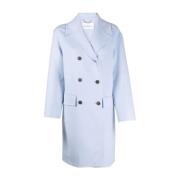 Salvatore Ferragamo Trench Coats Blue, Dam