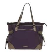 Burberry Vintage Pre-owned Tyg totevskor Purple, Dam