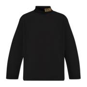 Lanvin Tröja med polokrage och logotyp Black, Herr