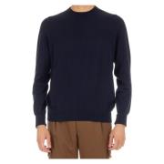 Ballantyne Blå Cashmere Crew Neck Sweater Blue, Herr