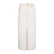 Philosophy di Lorenzo Serafini Denim Skirts White, Dam