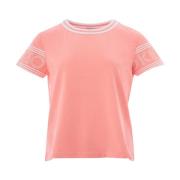 Kenzo Rosa Bomull T-shirt med Vitt Logotyp Pink, Dam