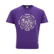 Kenzo Lila Bomull T-shirt med Fronttryck Purple, Herr