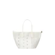 Polo Ralph Lauren Svart läder tote väska White, Dam