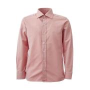 Tom Ford Rosa Kontrastkant Regular Fit Skjorta Pink, Herr