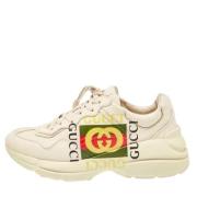 Gucci Vintage Pre-owned Tyg sneakers Beige, Herr