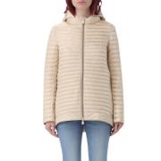 Save The Duck Beige Puffer Jackor Beige, Dam