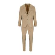 Manuel Ritz Single Breasted Suits Beige, Herr