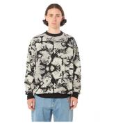 Rassvet Rose Print Crewneck Sweatshirt Stickad Multicolor, Herr