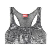 Diesel Sleeveless Tops Gray, Dam