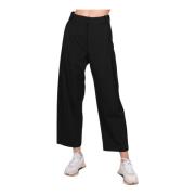 Edwin Snygga Wide Leg Byxor Black, Dam