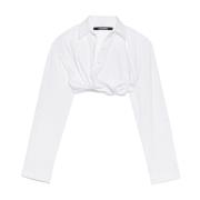 Jacquemus Kort Bahia Skjorta White, Dam