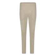 Jane Lushka Tapered Trousers Beige, Dam