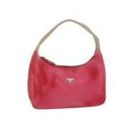 Prada Vintage Pre-owned Nylon handvskor Pink, Dam