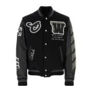 Off White Bomber Jackets Black, Herr