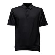 John Smedley Polo Shirts Black, Herr