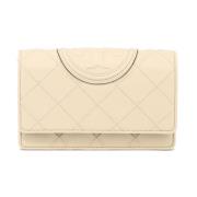 Tory Burch Soft Wallet Med Kedja Beige, Dam