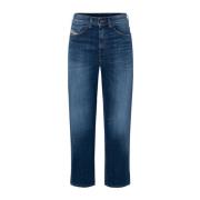 Diesel Straight Jeans Blue, Dam